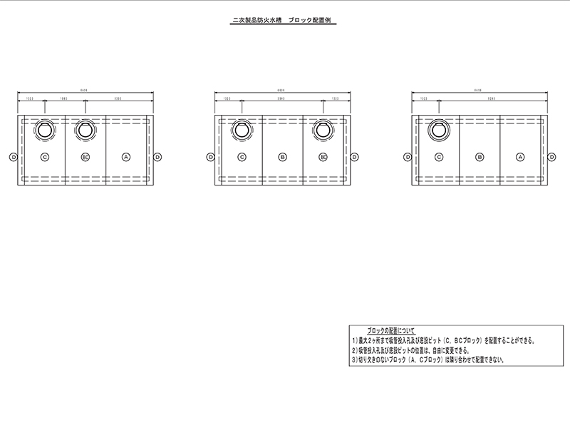 防火水槽ブロック配置図